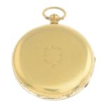 An early Victorian 18ct gold open face pocket watch,