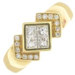 An 18ct gold diamond ring.Estimated total diamond weight 0.60ct, G-H colour, VS clarity.