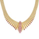 A 1960's 9ct gold necklace,