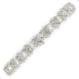 A diamond full eternity ring.Estimated total diamond weight 1ct.Ring size O.
