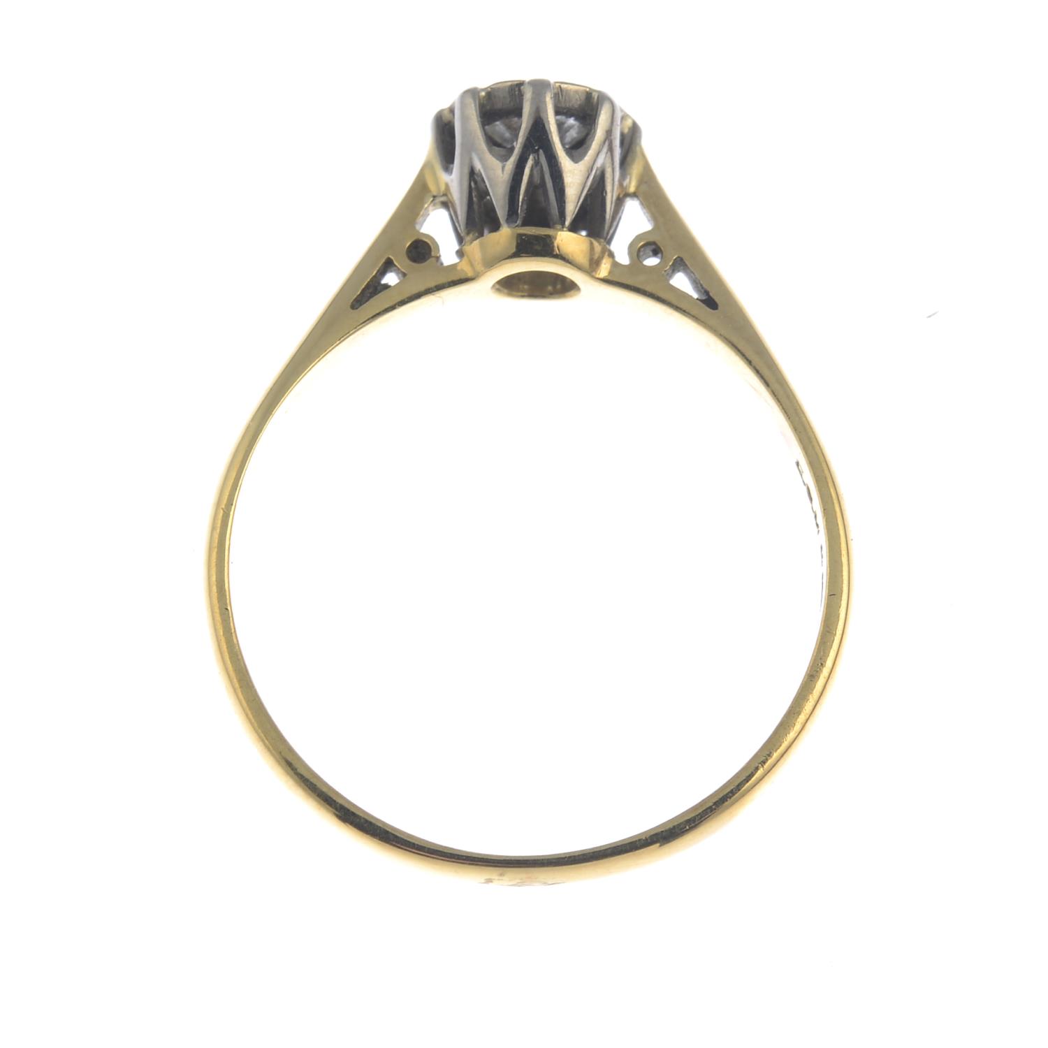 An 18ct gold diamond single-stone ring.Diamond weight 0.17ct, - Image 2 of 3