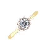 An 18ct gold diamond single-stone ring.Diamond weight 0.17ct,