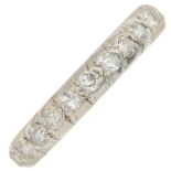 A diamond full eternity ring.Estimated total diamond weight 0.75ct.Ring size I.