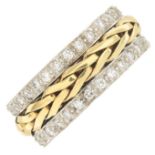 An 18ct gold diamond dress ring.Estimated total diamond weight 1ct.Hallmarks for London,