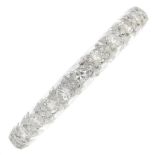 A diamond full eternity ring.Estimated total diamond weight 0.60ct.Ring size N.