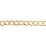 (54701) A 9ct gold curb-link bracelet.Hallmarks for Birmingham.Length 20cms.