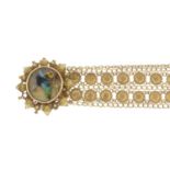 An early to mid 19th century gold bird of paradise bracelet.Length 16cms.