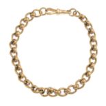 (54683) A 9ct gold bracelet.Import marks for Sheffield, 1998.Length 19cms.