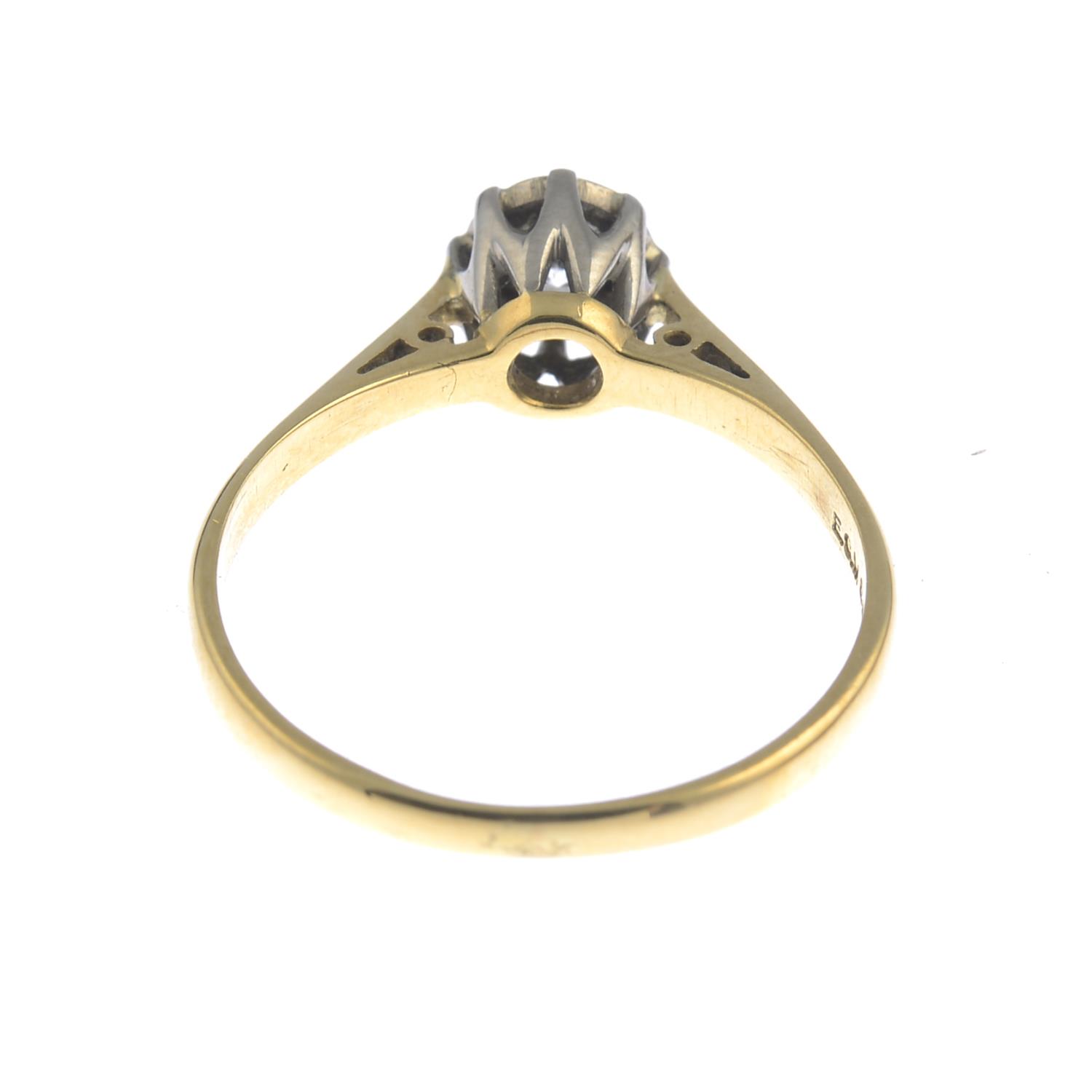 An 18ct gold diamond single-stone ring.Diamond weight 0.17ct, - Image 3 of 3