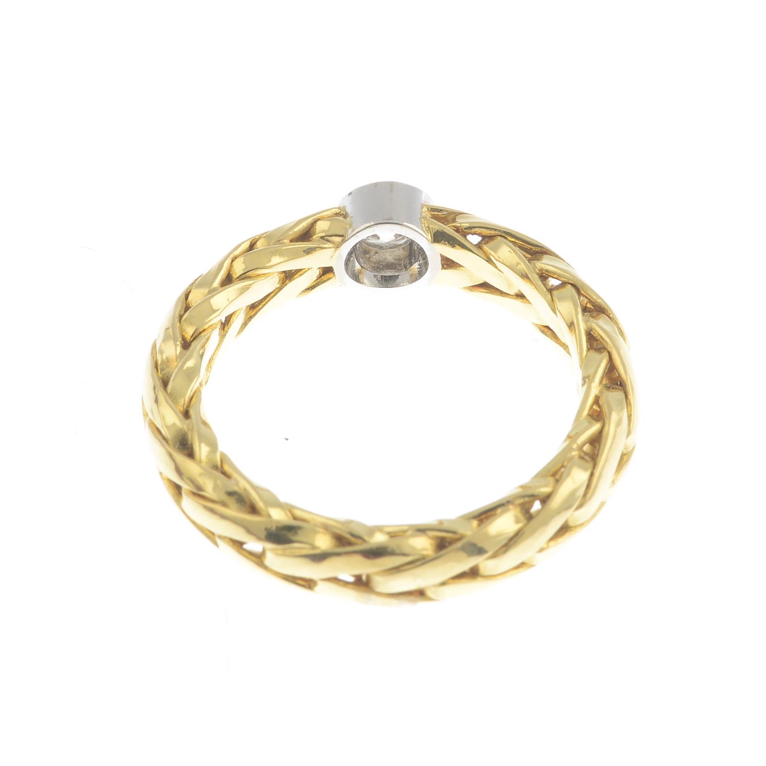 An 18ct gold diamond single-stone ring.Diamond weight 0.25ct, - Image 2 of 3