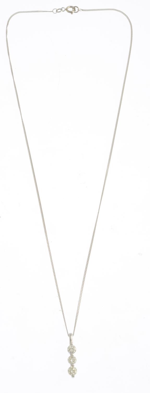 An 18ct gold diamond pendant, - Image 2 of 2