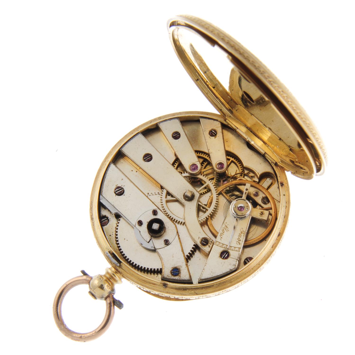 An open face pocket watch. - Image 3 of 3