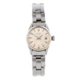 ROLEX - a lady's Oyster Perpetual Date bracelet watch.