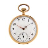 An open face pocket watch.