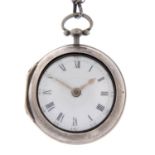 A pair case pocket watch by E.