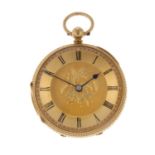 An open face pocket watch by W.