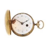 A full hunter pocket watch by Hawkins.