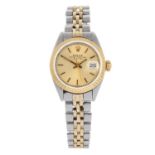 ROLEX - a lady's Oyster Perpetual Date bracelet watch.