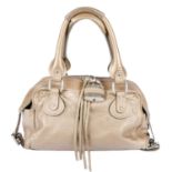 CHLOÉ - a bronze leather Paddington top handle handbag.