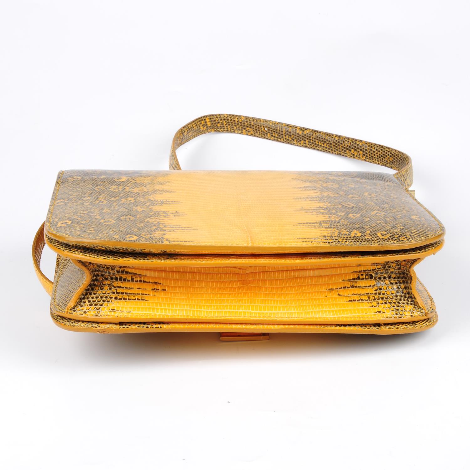 CÉLINE - a lizard skin Classic Box Flap handbag. - Image 4 of 4