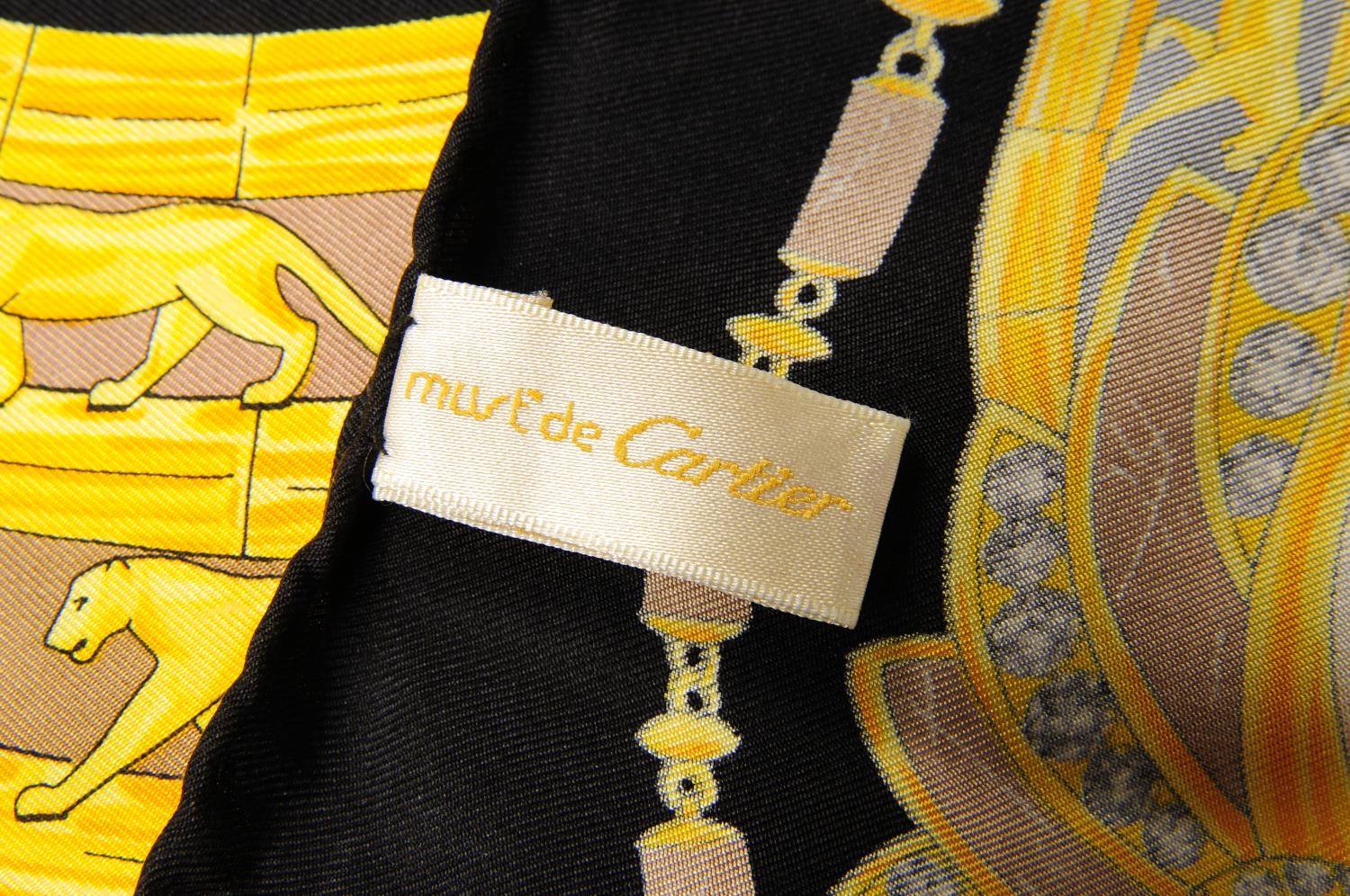 CARTIER - a Must De Cartier Scarab silk scarf. - Image 3 of 3