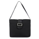 BURBERRY - a black nylon handbag.