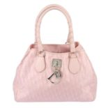 CHRISTIAN DIOR - a pink nylon Monogram Charming Tote handbag.