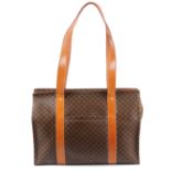 CÉLINE - a vintage Macadam coated canvas handbag.