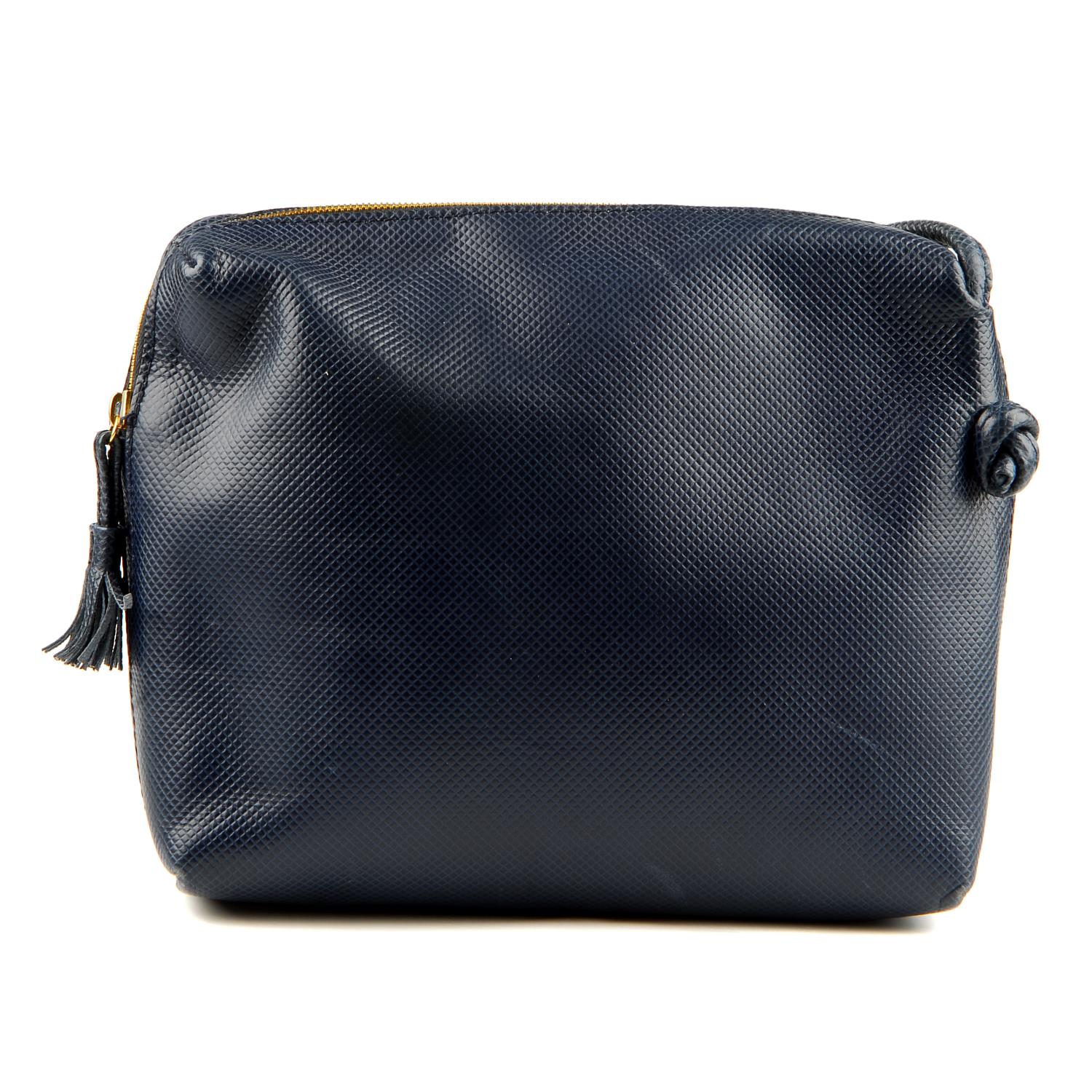BOTTEGA VENETA - a small vintage blue handbag.