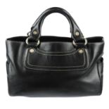 CÉLINE - a black leather boogie handbag.