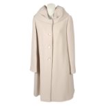 ARMANI COLLEZIONI - a pale grey knee-length coat.