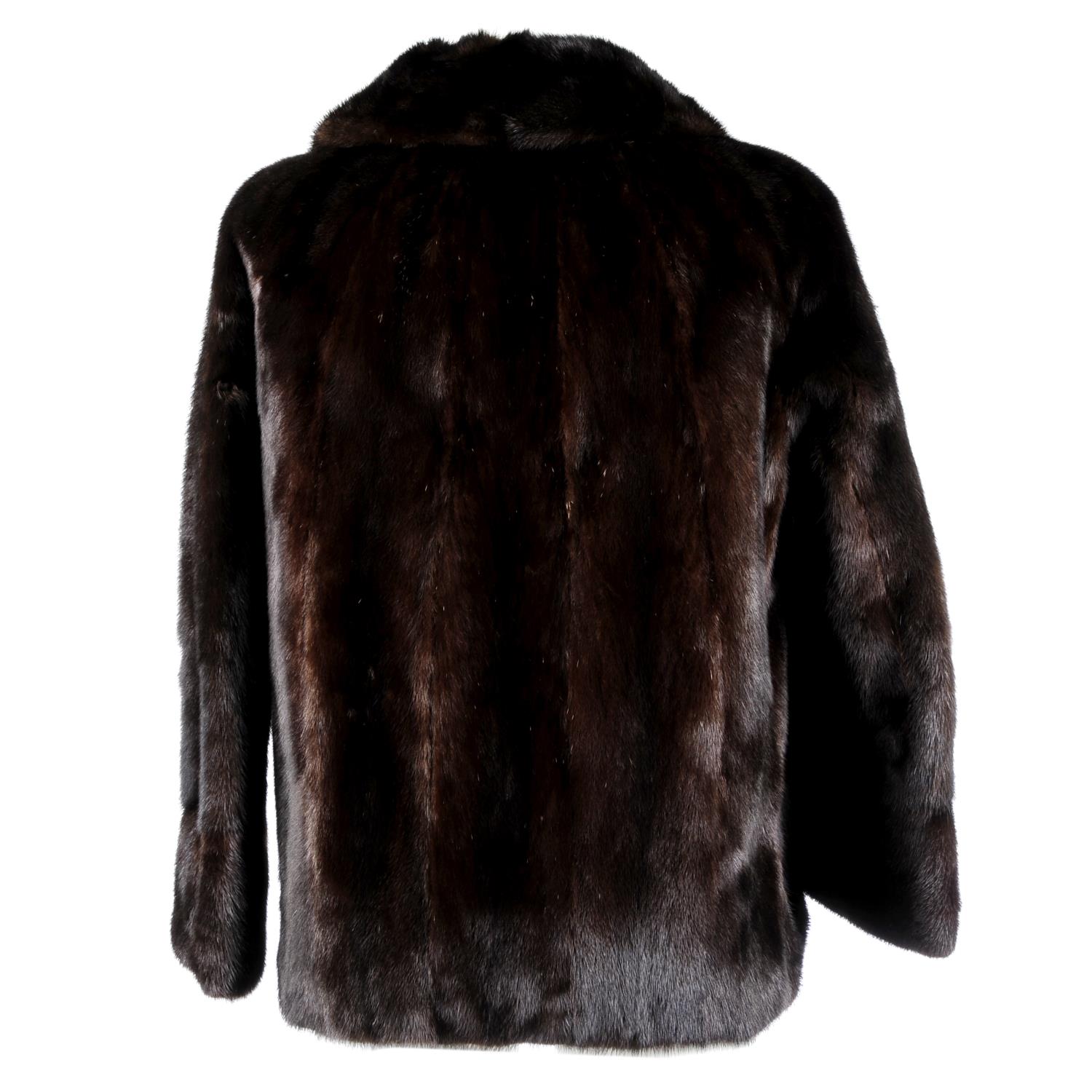 A ranch mink jacket with matching beret. - Image 2 of 2