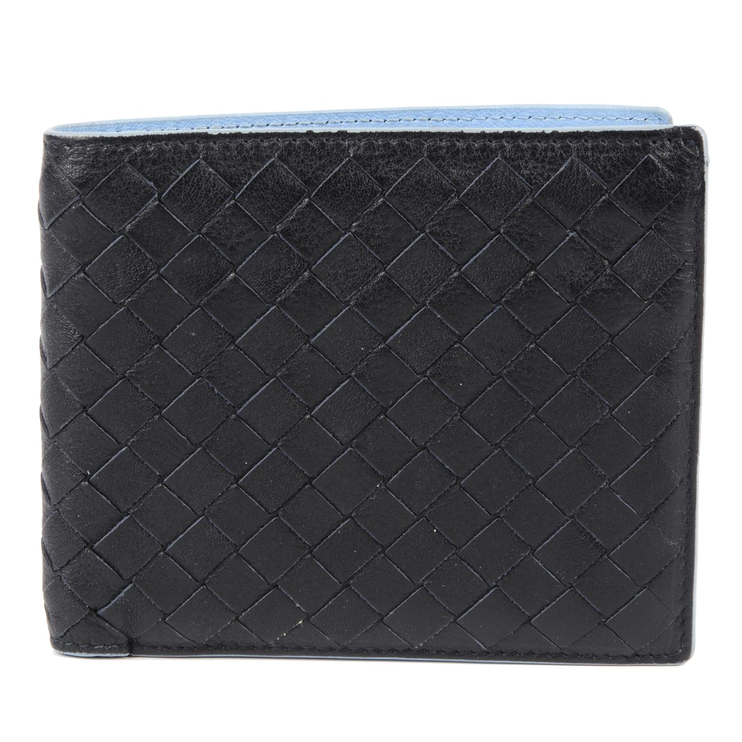 BOTTEGA VENETA - an Intrecciato leather bifold wallet.