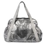 CHANEL - a metallic silver Unlimited handbag.