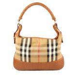 BURBERRY - a Nova Check hobo handbag.