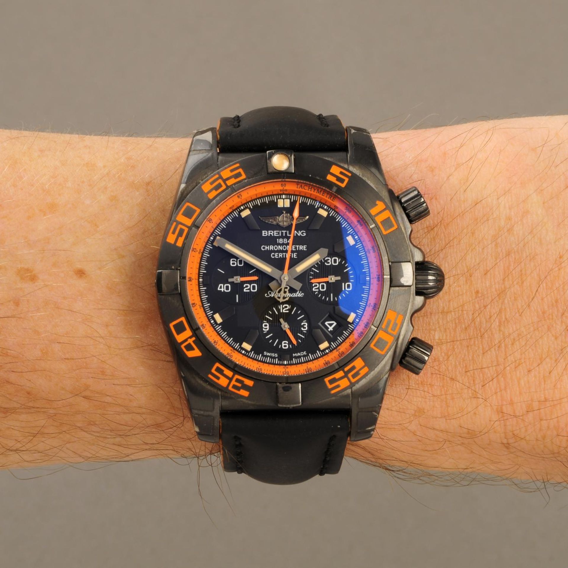 BREITLING - a gentleman's Chronomat 44 Raven chronograph wrist watch. - Image 3 of 5