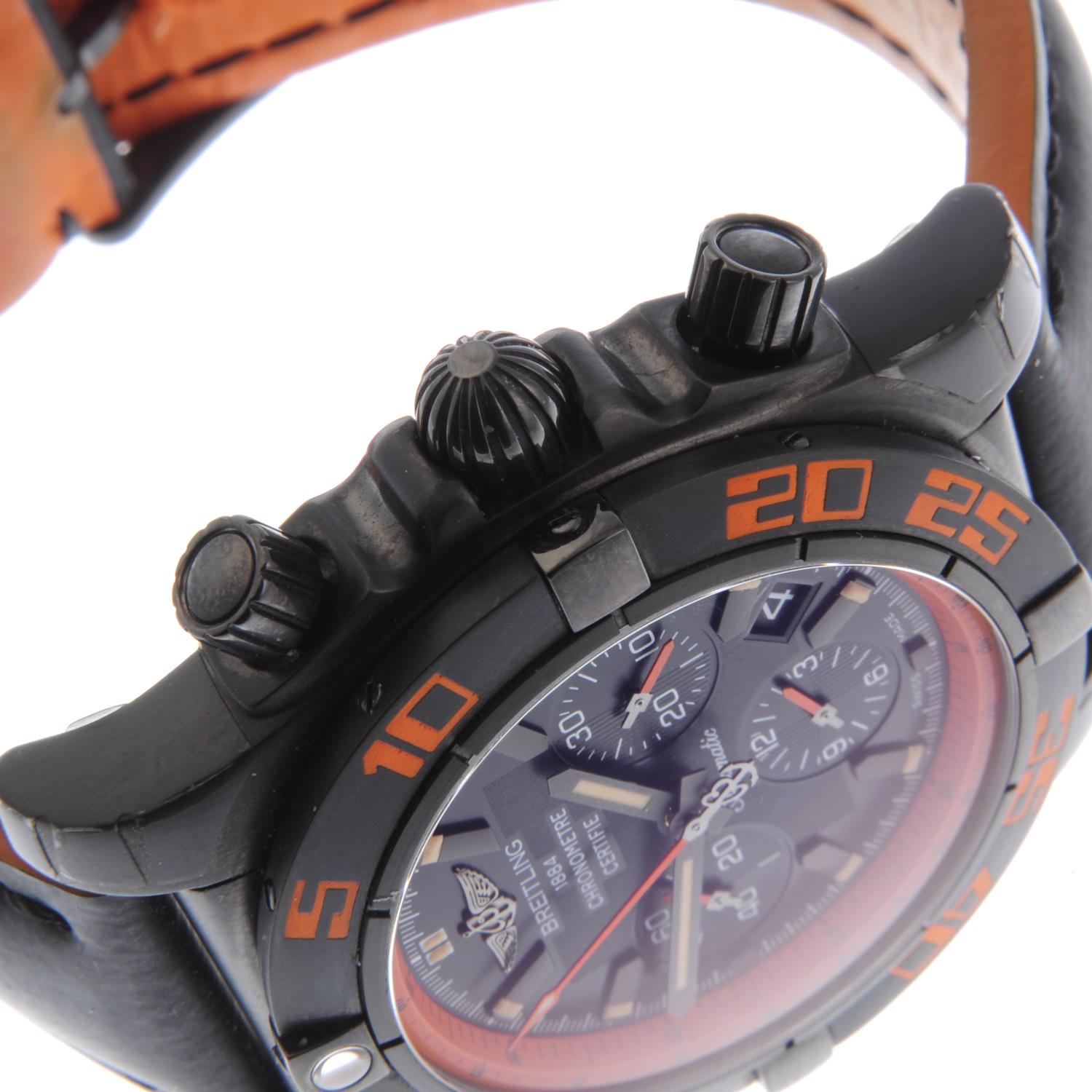 BREITLING - a gentleman's Chronomat 44 Raven chronograph wrist watch. - Image 4 of 5