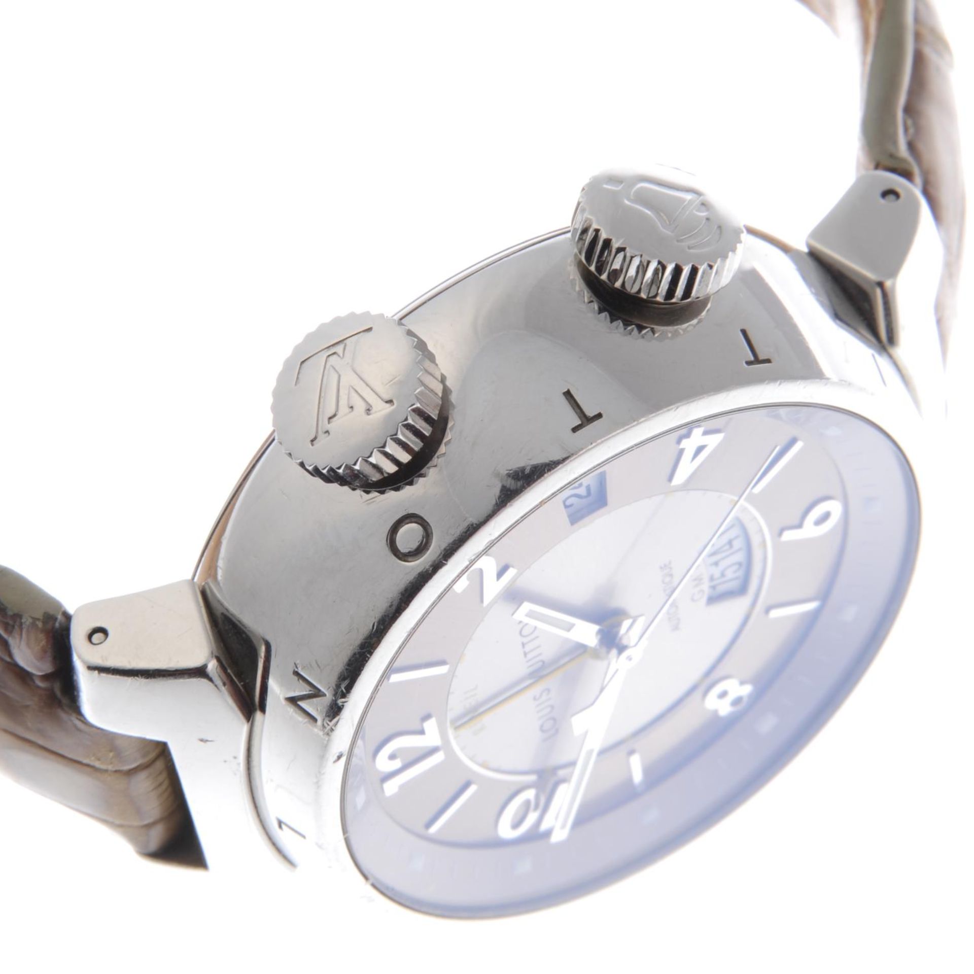 LOUIS VUITTON - a gentleman's Tambour GMT wrist watch. - Image 4 of 6