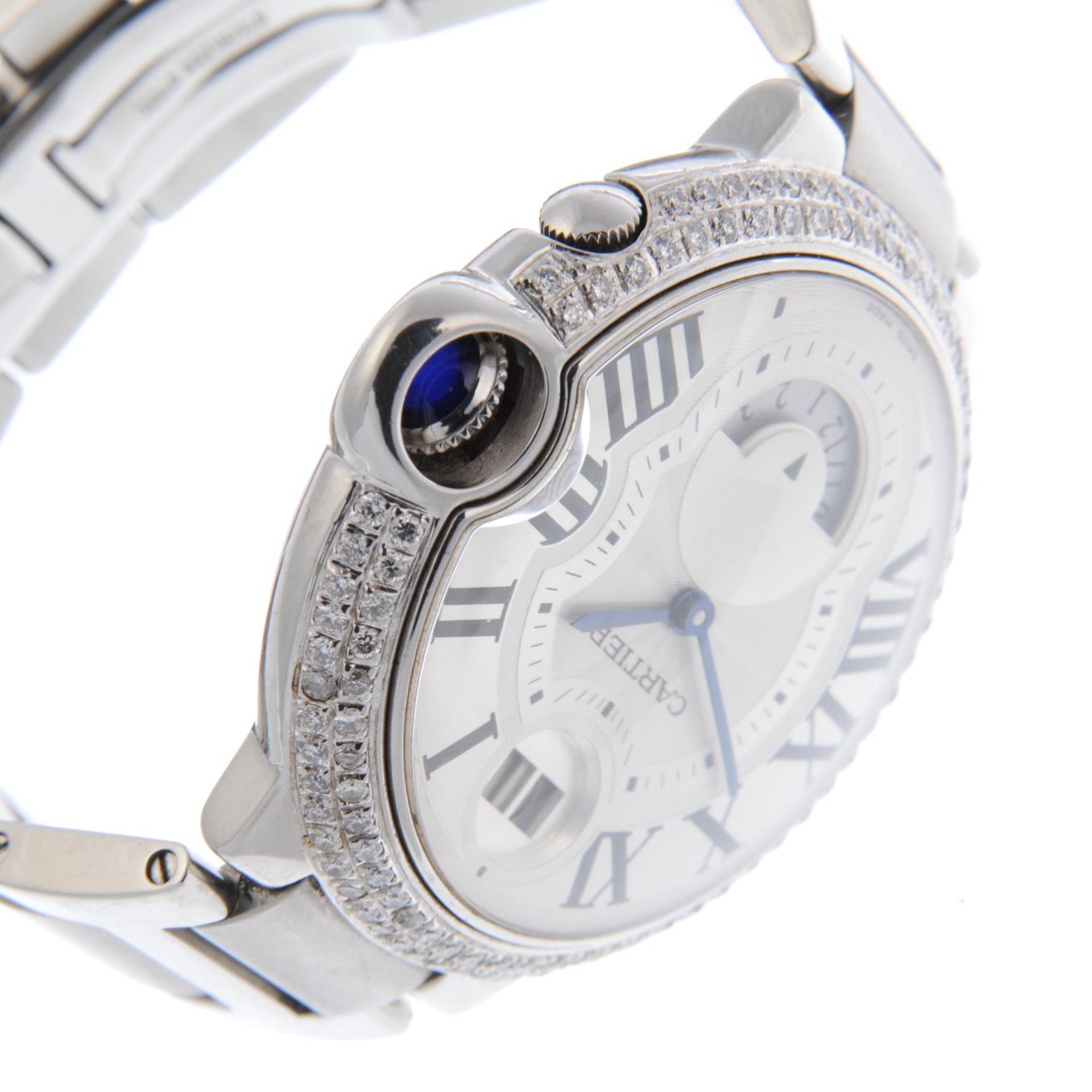 CARTIER - a gentleman's Ballon Bleu Two Timezone bracelet watch. - Image 4 of 5