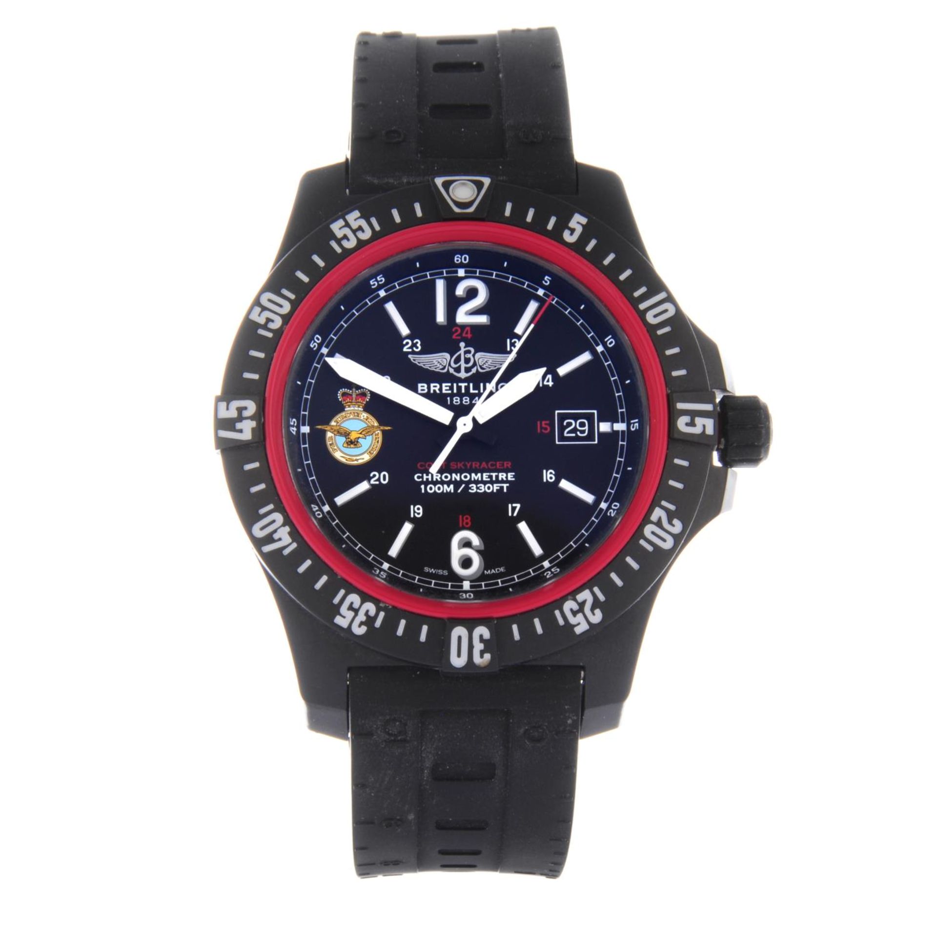 BREITLING - a limited edition gentleman's Colt Skyracer RAF 100 wrist watch.