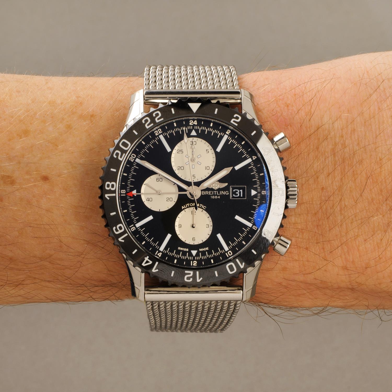 BREITLING - a gentleman's Chronoliner chronograph bracelet watch. - Image 3 of 7