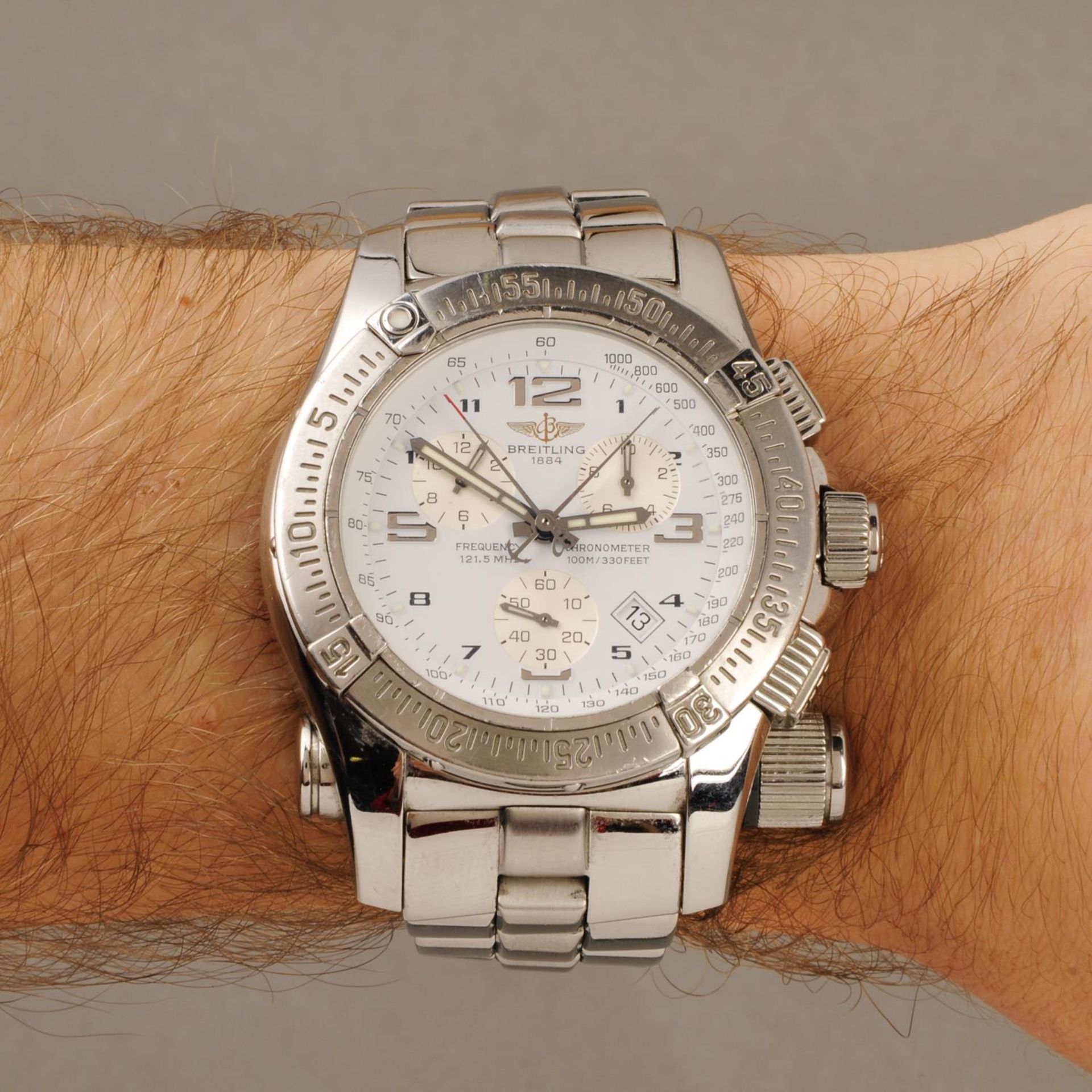 BREITLING - a gentleman's Emergency Mission chronograph bracelet watch. - Image 3 of 8