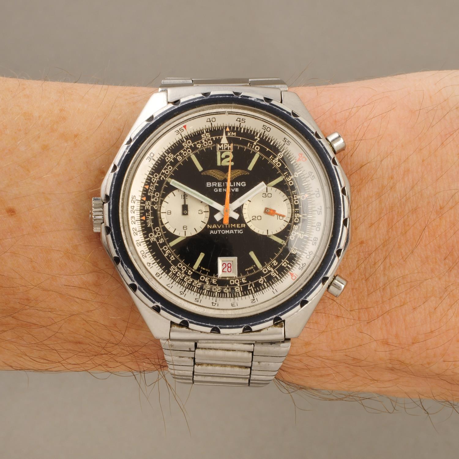 BREITLING - a gentleman's Navitimer Chrono-Matic chronograph bracelet watch. - Image 3 of 6