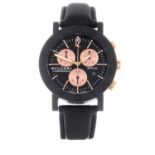BULGARI - a limited edition gentleman's CarbonGold Berlin chronograph wrist watch.
