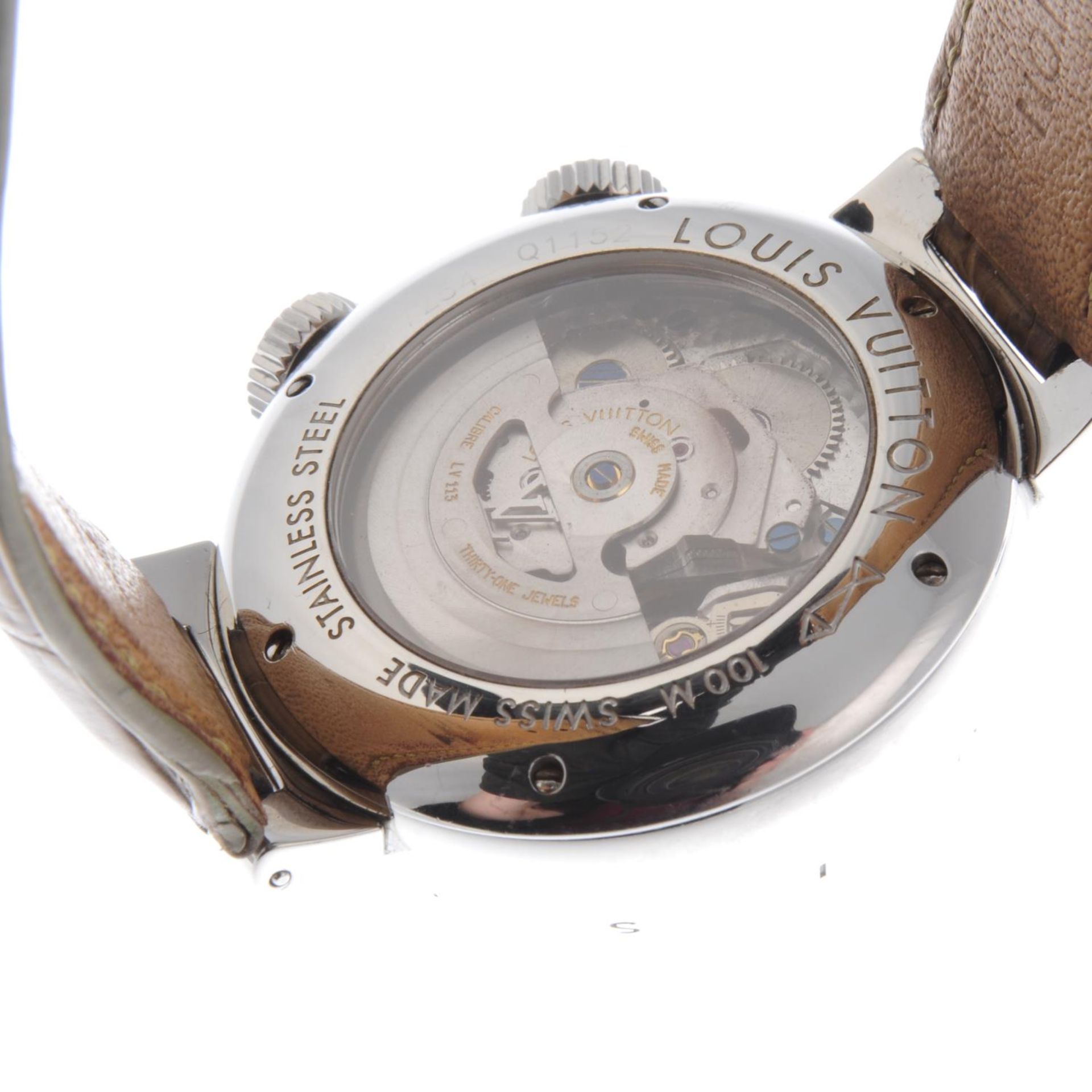 LOUIS VUITTON - a gentleman's Tambour GMT wrist watch. - Image 5 of 6