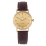 OMEGA - a gentleman's yellow metal Seamaster wrist watch.