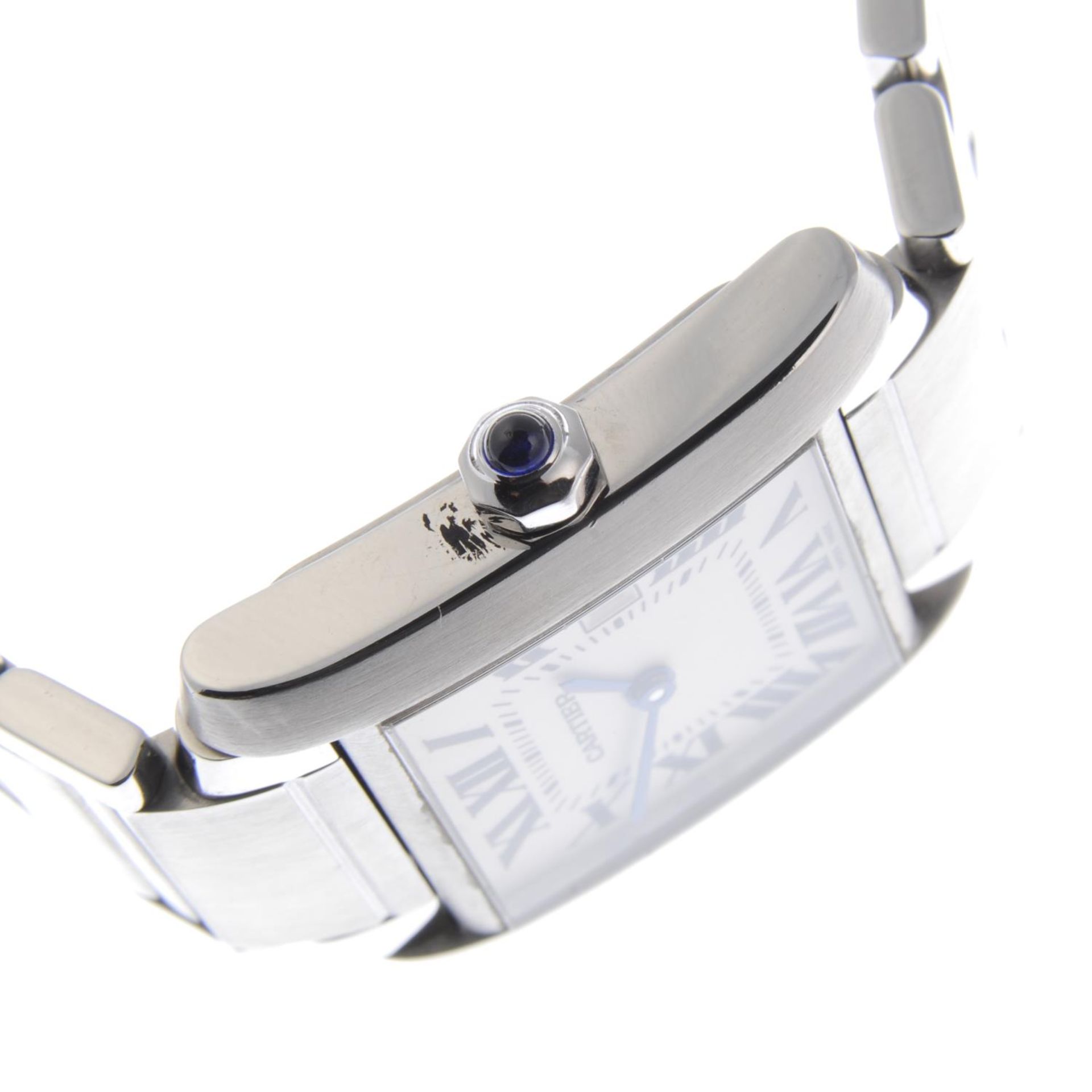 CARTIER - a lady's Tank Francaise bracelet watch. - Image 4 of 5