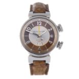 LOUIS VUITTON - a gentleman's Tambour GMT wrist watch.