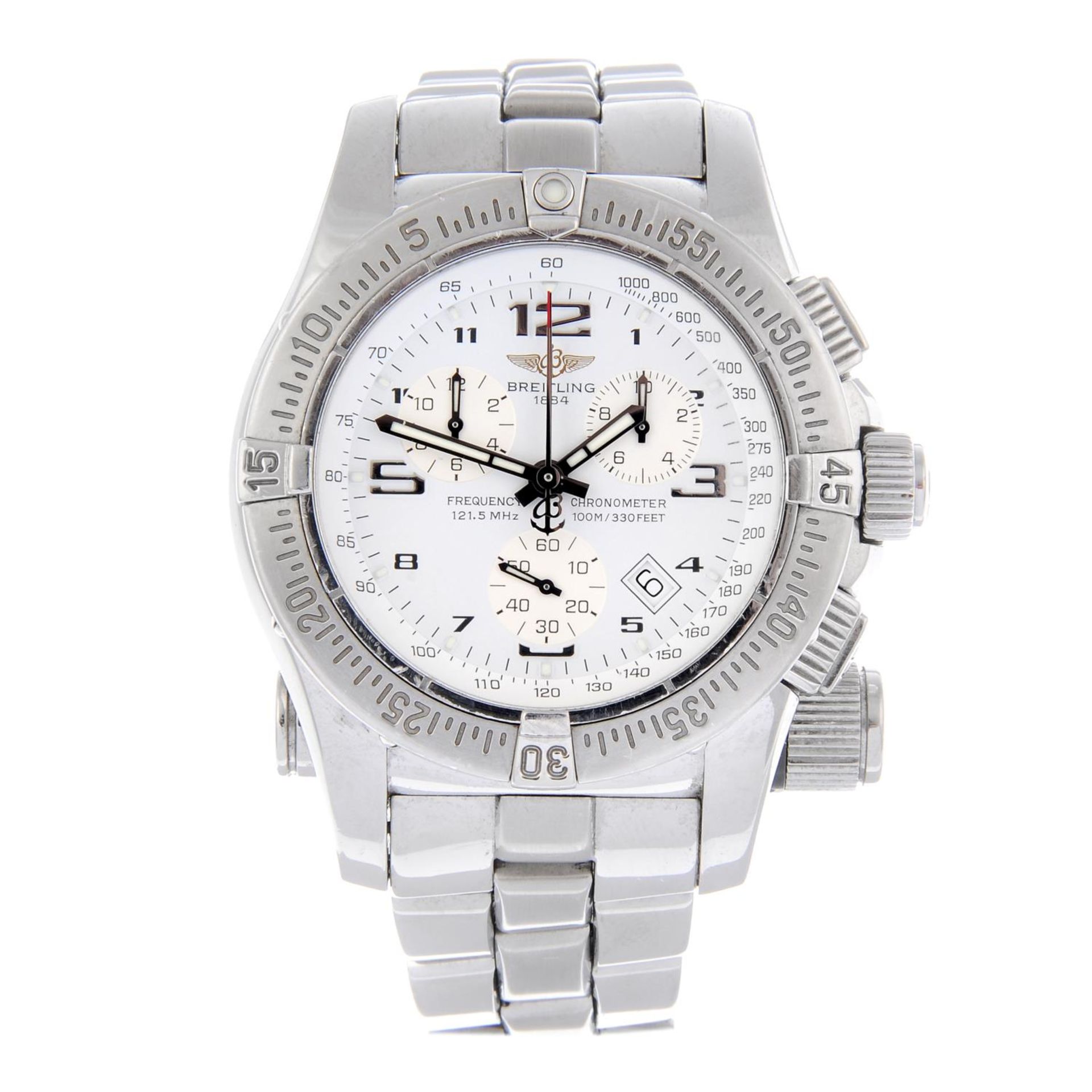 BREITLING - a gentleman's Emergency Mission chronograph bracelet watch.