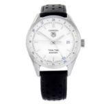 TAG HEUER - a gentleman's Carrera Twin-Time wrist watch.